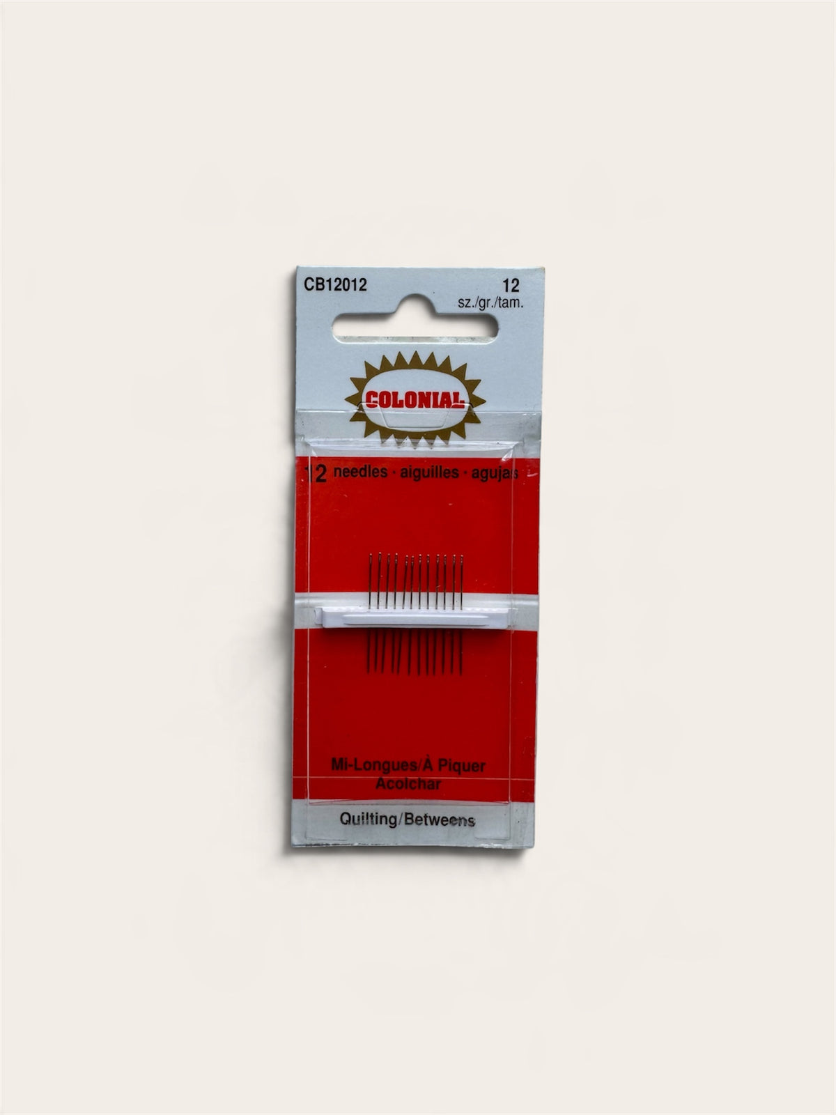 Agujas Colonial para acolchado (Betweens) – Paquete de 12 piezas