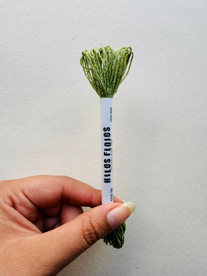 Hilo de seda Eri teñido con tintes naturales · 10m / 1g