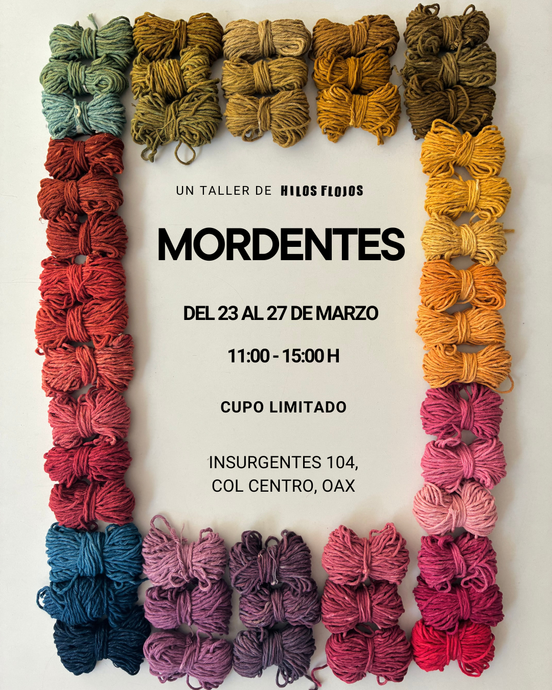 🌿✨ Taller de Mordentes en hilos para bordar de algodón✨🌿