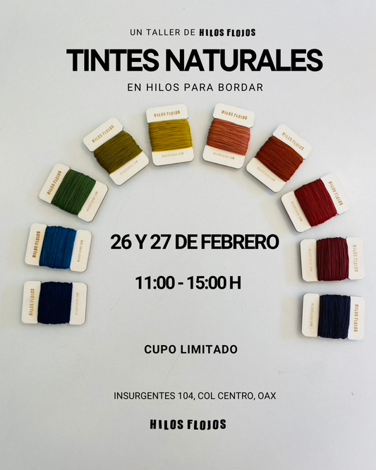 Taller de Tintes Naturales, enfocado a la tinción de hilos de algodón